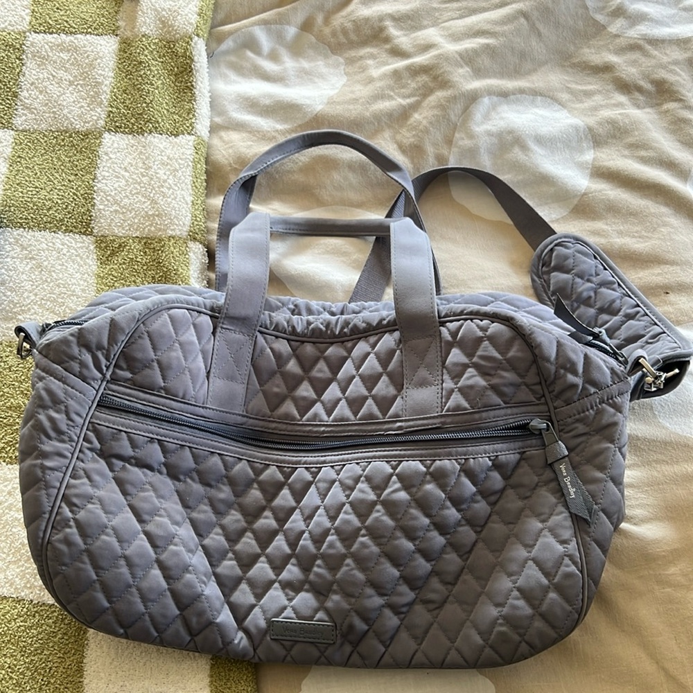 Vera Bradley Grey mini duffel bag